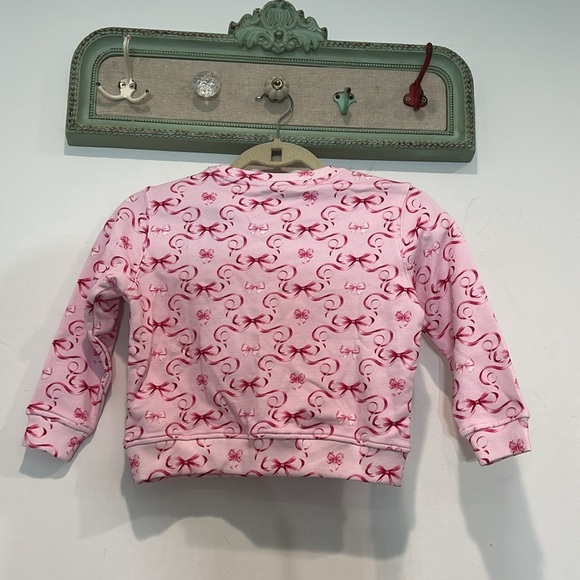 Terez ribbon and bow pink Cartoon Print  crewneck Sweater pullover 5 new girls - Picture 5 of 5